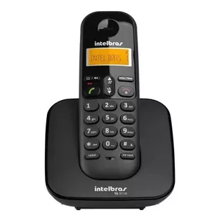 Telefone Sem Fio Intelbras Ts 3110 Preto Visor Luminoso Com Identificação De Chamadas