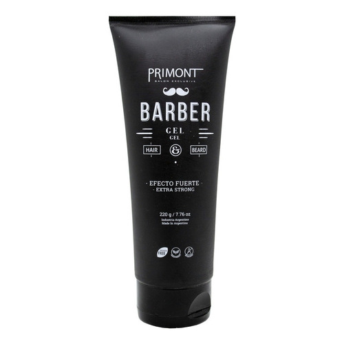 Primont Barber Gel Capilar Vegano Fijación Fuerte Pelo