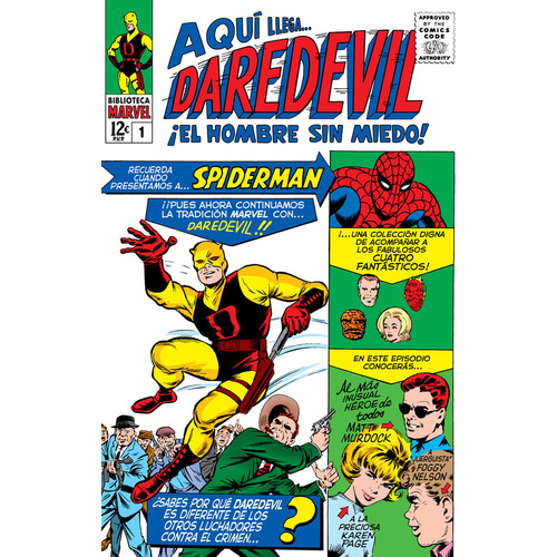 Bibm18 Daredevil 1 1964-65, De Wally Wood. Editorial Panini Comics, Tapa Blanda En Español, 2023