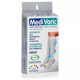 Medias Antiembolica Rodilla Blanco 18-23mmhg Medivaric Unise