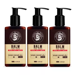 Kit 3 Balm Ice Forest 100g Para Barba - Barba De Macho