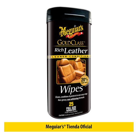 Limpiador De Cuero Meguiars Gold Class Rich Leather Wipes