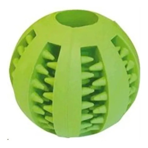 Juguete Pelota Dental Beisbol 5c Sabor Menta Rellenabl Perro Color Verde