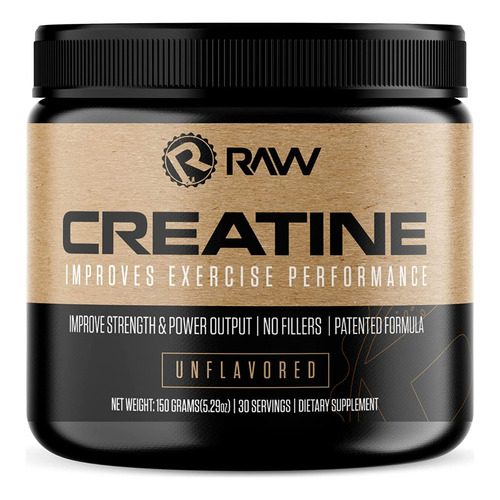 Creatina Monohidratada Raw Nutrition 30 Servicios 150 Gramos Sabor Sin Sabor