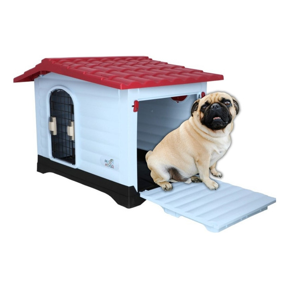 Casa Para Perro Con Puerta Razas Medianas Térmica 91x69x66cm