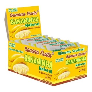 Bananinha Cremosa 100% Fruta Zero Açucar Glutén 24uni 20g