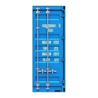 Adesivo Decorativo Porta Container Azul