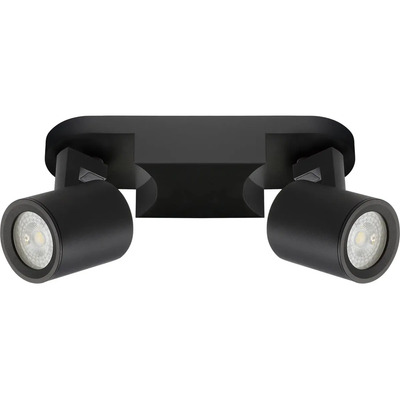 Aplique 2 Luces Spot Negro Movil Dicro Led Gu10 U1302n Mks Negro