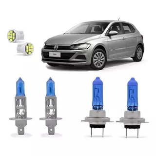 Kit 4 Lampada Efeito Xenon Farol Polo 2018 2019 2020 8500k