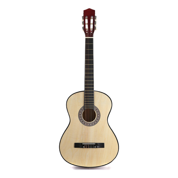 Guitarra Criolla Clasica Femmto Cg001 De Color Natural Para Mano Derecha Con Funda Y Puas