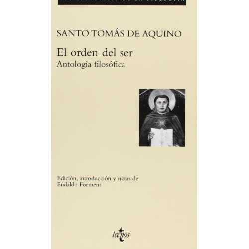 El Orden Del Ser, De Santo Tomás De Aquino. Editorial Tecnos (g), Tapa Blanda En Español