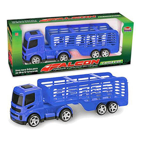 Camion Jaula Transportador Con Animales Falcon Usual Ik Color Azul