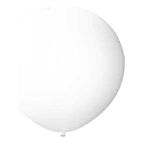 Piñata Globo Gigante 36  Lisa Blanca X1u Color Blanco