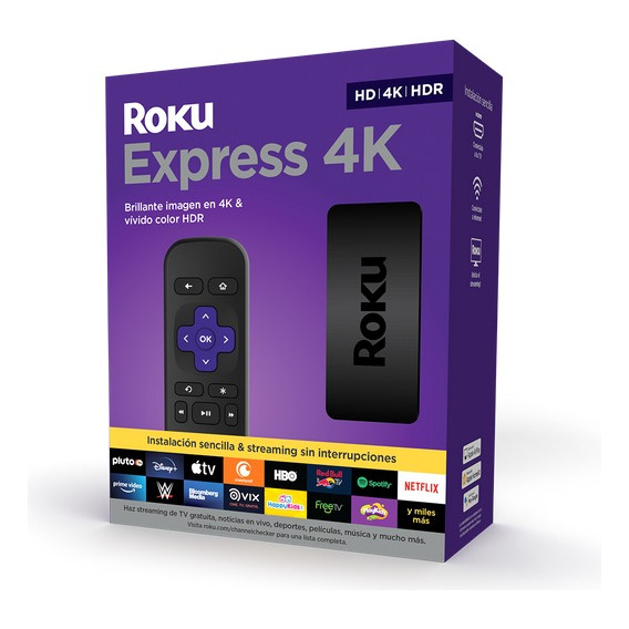 Roku Express 4k Dispositivo De Streaming Hd / 4k / Hdr Color Negro