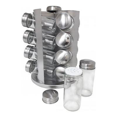 Especiero X 16 Frascos  Acero Inoxidable 9045-16 Bazarnet P