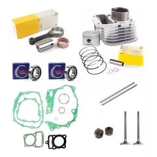 Kit Completo Motor Titan Fan 125 2002 2008 Válvulas Vareta