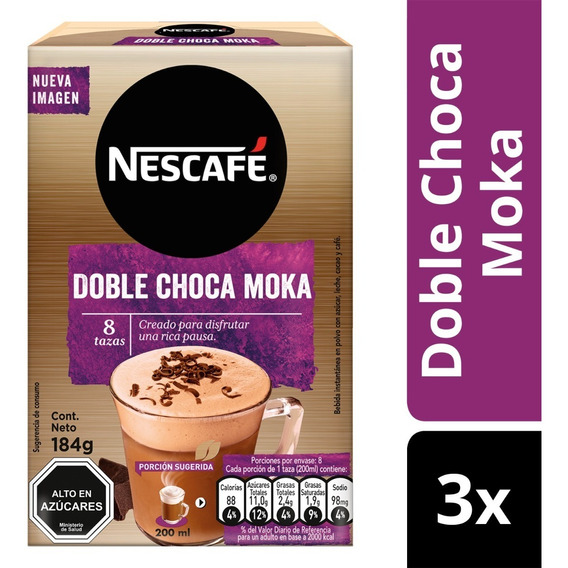 Café Nescafé® Doble Choca Moka 8x23g X3 Cajas