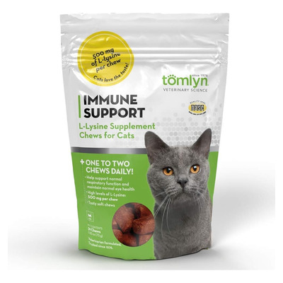 Tomlyn Immune Support Suplemento Diario De L-lisina, Mastica