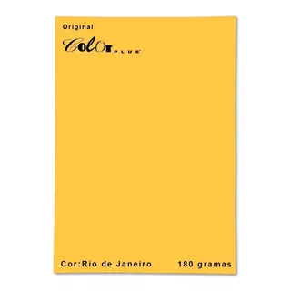 Papel Colorplus A4 180g Amarelo Rio De Janeiro 15f+2f Brinde