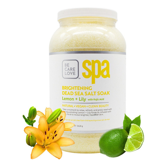  Exfoliante Corporal De Sal Limon + Lily Bcl Spa Vegano 128oz Fragancia Limon Lily