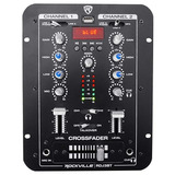 Rockville Rdj3bt 2 Canales Para Dj Con Usb, Bluetooth, Talko