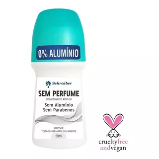 Desodorante Vegano Sem Alumínio Roll - On Sem Perfume - 50ml Fragrância Sem-perfume
