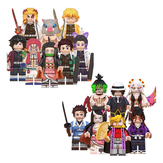 Kimetsu No Yaiba Demon Slayer Set Completo De Legos 15 Pieza