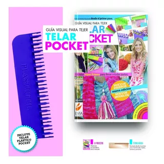 Guía Visual Para Tejer Telar Pocket - Incluye Telar Plástico