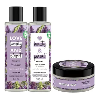 Kit Shampoo E Condicionador + Máscara Love Beauty Lavanda