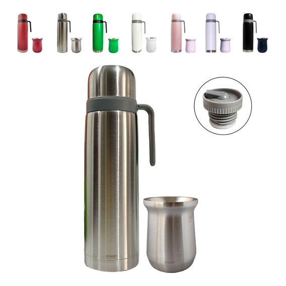 Combo Termo 1l + Mate Termico Acero Inoxidable Comet I Css®