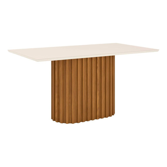 Mesa De Comedor Blanco Mdf Vidrio 04mm