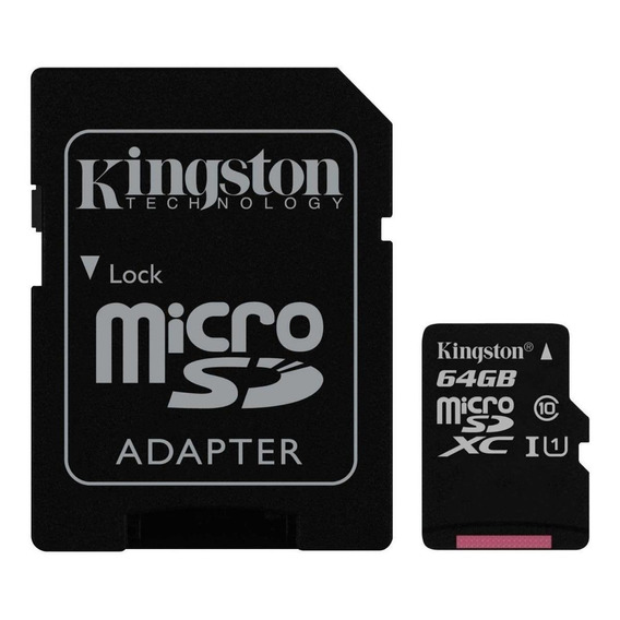 Tarjeta de memoria Kingston SDCX10 con adaptador SD 64GB