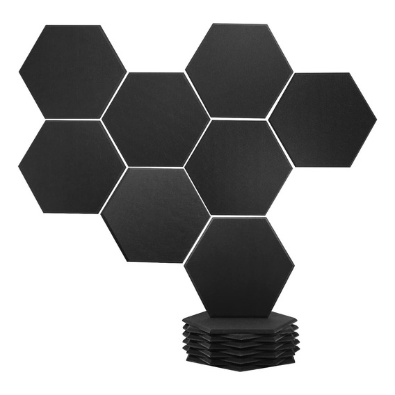 12 Paneles Hexagonal De Espuma Acústica Aislamiento Estudio