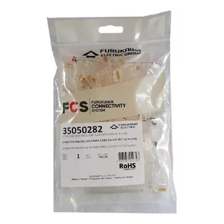 50 Conector Rj45 Macho Cat6 Furukawa Gigalan Keystone C/ Nf