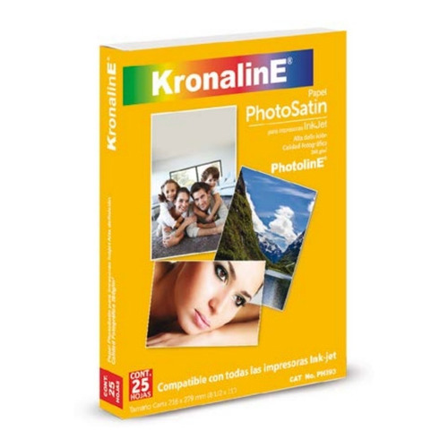 Papel Photosatin Inkjet Kronaline Ph393 Carta 25h Foto Satin