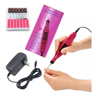 Lixadeira De Unha Elétrica Lixa Motor Profissional 110v 220v Cor Rosa 110v/220v