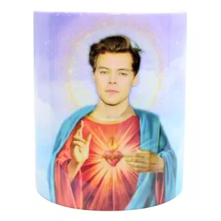 Taza San Sagrado Harry Styles De Ceramica Tornasol 325ml Lz