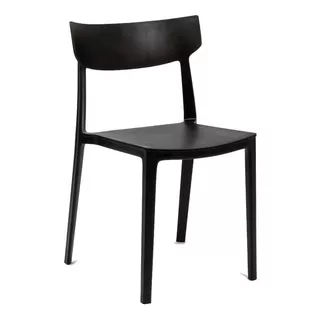 Silla De Comedor Rossi Rio, Estructura Color Negro, 1 Unidad