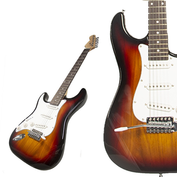 Guitarra Electrica Stratocaster Con Amplificador Accesorios Color Marrón Orientación de la mano Diestro