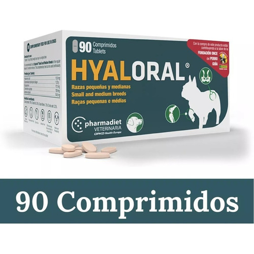 Suplemento Hyaloral Razas Pequeñas Y Medianas 90 Comprimidos