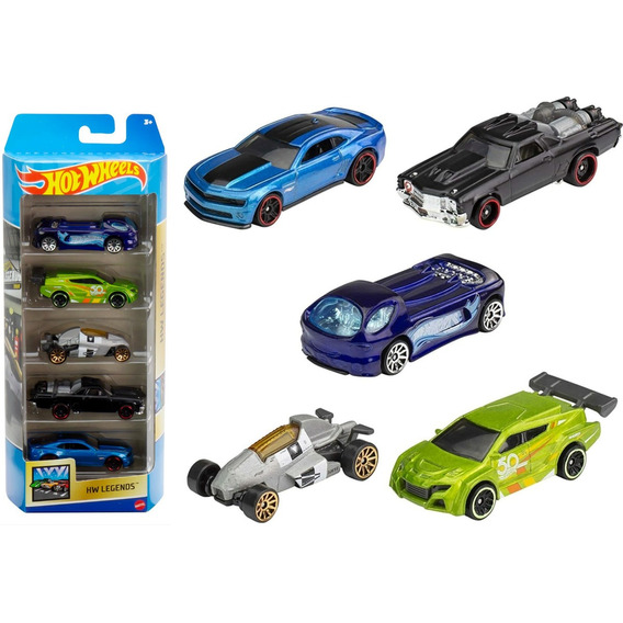 Carros Hot Wheels Set 5 Autos Coleccion Mattel Nuevos