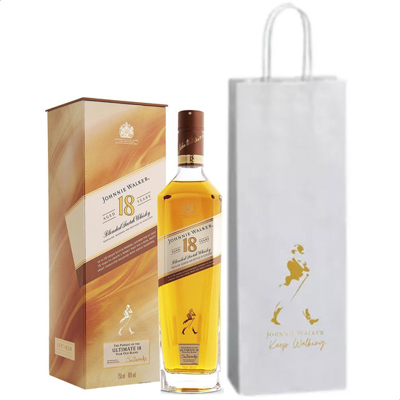 Whisky Johnnie Walker 18 Años Blended Scotch + Bolsa