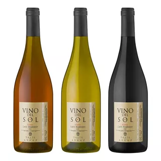 Vino Del Sol, Late Harvest Blanco, Tinto Y Rose  750 Ml