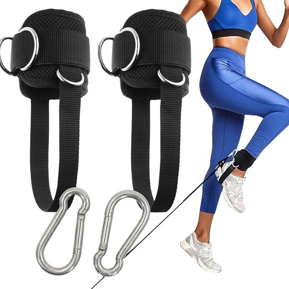 Par Grilletes Correas Tobillo Talonera Gym Abductor Gluteo