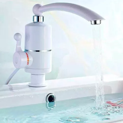 Llave Grifo Eléctrico Agua Caliente Instantánea Rx-004 Color Blanco