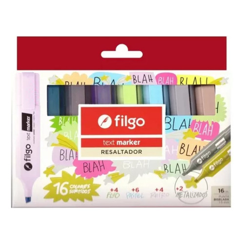 Resaltador Filgo Text Marker Collection X 16