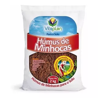 Fertilizante Orgânico Húmus De Minhoca Vitaplan 2kg