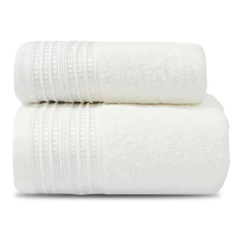 Juego de toalla y toallon Palette Urban 420 gramos diseño chantal color blanco liso