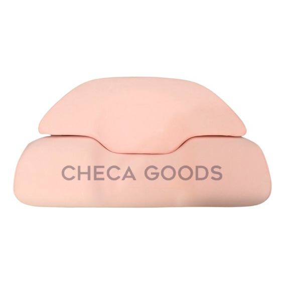 Almohada Anatómica Ergonómica Checa Goods Antibacterial Color Rosado H10n