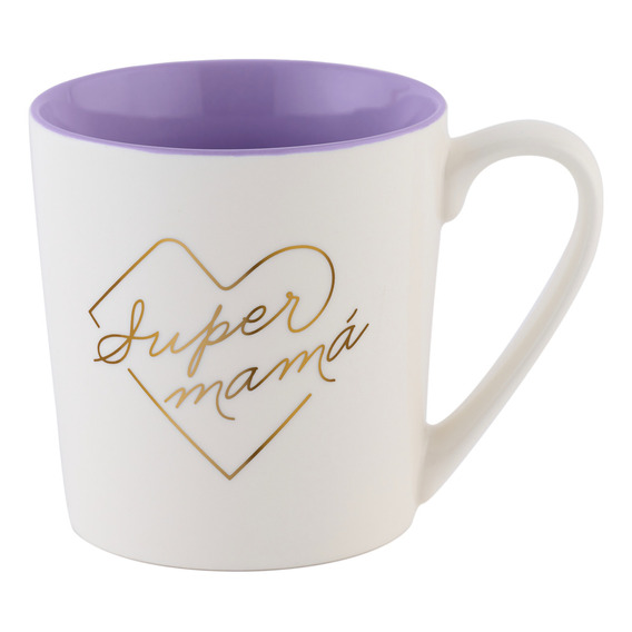 Taza Para Café Grande, Regalos Mamá Y Mujer Navidad Luckyly Color Blanco Frase Super Mamá Taza Súper Mamá